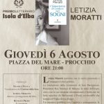 Locandina dell’incontro con Letizia Moratti a Procchio per la presentazione del libro “L’importanza di credere nei sogni”, Premio Letterario Isola d’Elba, 6 agosto 2026