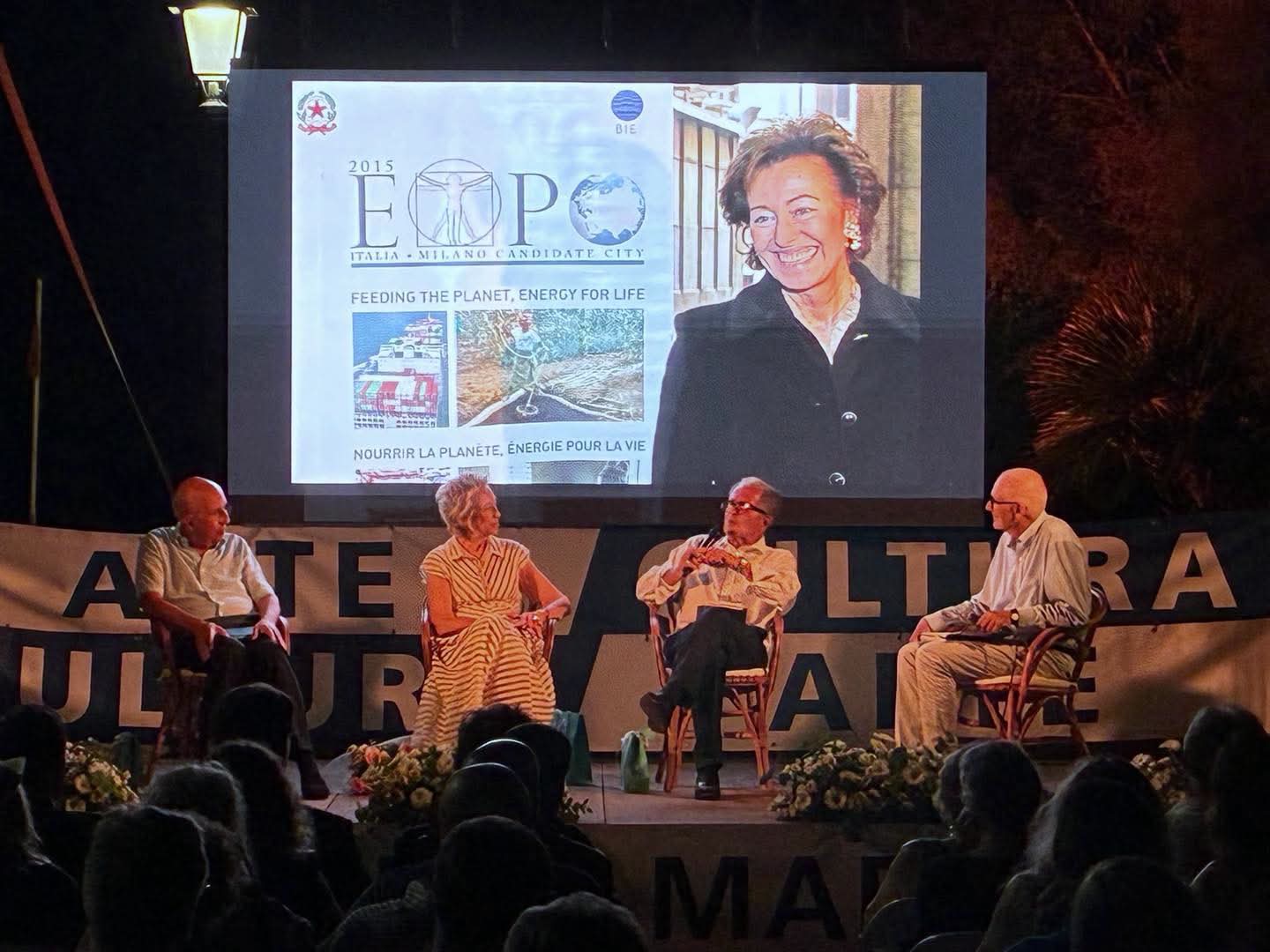 Letizia Moratti durante la serata a Procchio dedicata al libro L’importanza di credere nei sogni