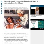 Articolo Corriere della Sera - Marina di campo, il romanzo "Il piombo e il latte" di Mastrantonio al Club del mare
