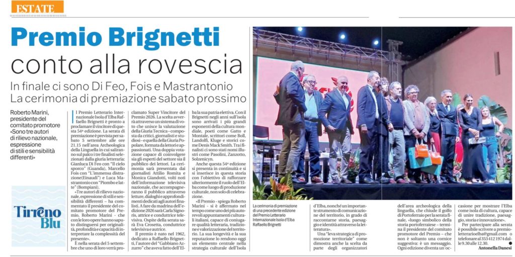 Il Tirreno - Premio Brignetti conto alla rovescia