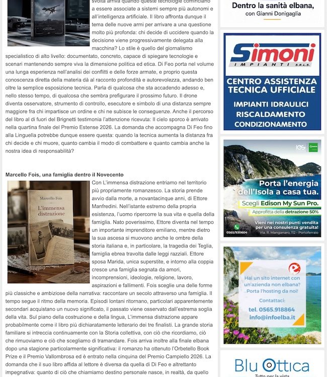 Elbareport – Premio Brignetti 2026, ora parlano i libri