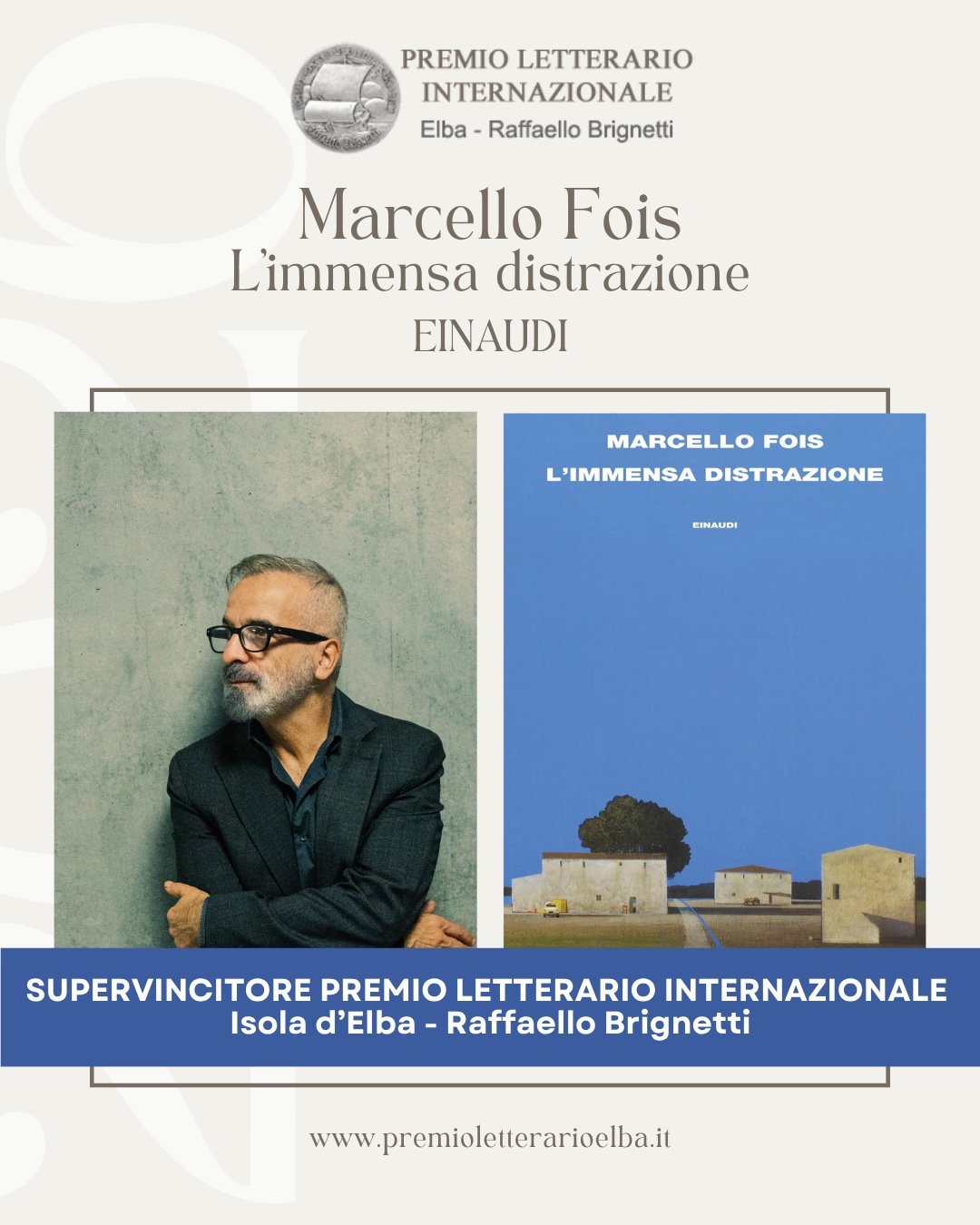 Marcello Fois è il Supervincitore del Premio Letterario Internazionale Isola d’Elba 2026!